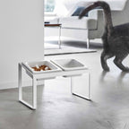 Slow Feeder Pet Bowl - Steel + Ceramic