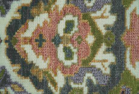 Small 3x5 Green And Gray Hand Knotted Wool Rug