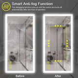 SmartGlow Dimmable LED Frameless Anti-Fog Bathroom Vanity Mirror