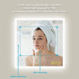 SmartGlow Dimmable LED Frameless Anti-Fog Bathroom Vanity Mirror