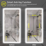 SmartGlow Dimmable LED Frameless Anti-Fog Bathroom Vanity Mirror-镜子-Parc Decor