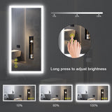 SmartGlow Dimmable LED Frameless Anti-Fog Bathroom Vanity Mirror-镜子-Parc Decor