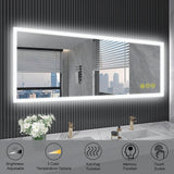 SmartGlow Dimmable LED Frameless Anti-Fog Bathroom Vanity Mirror-镜子-Parc Decor