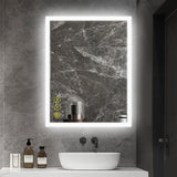 SmartGlow Dimmable LED Frameless Anti-Fog Bathroom Vanity Mirror-镜子-Parc Decor