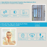 SmartGlow Dimmable LED Frameless Anti-Fog Bathroom Vanity Mirror-镜子-Parc Decor