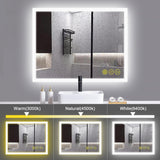 SmartGlow Dimmable LED Frameless Anti-Fog Bathroom Vanity Mirror-镜子-Parc Decor