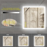 SmartGlow Dimmable LED Frameless Anti-Fog Bathroom Vanity Mirror-镜子-Parc Decor