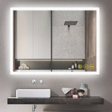 SmartGlow Dimmable LED Frameless Anti-Fog Bathroom Vanity Mirror-镜子-Parc Decor