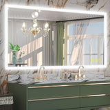 SmartGlow Dimmable LED Frameless Anti-Fog Bathroom Vanity Mirror-镜子-Parc Decor