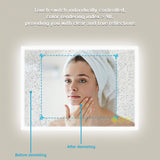 SmartGlow Dimmable LED Frameless Anti-Fog Bathroom Vanity Mirror-镜子-Parc Decor