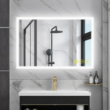SmartGlow Dimmable LED Frameless Anti-Fog Bathroom Vanity Mirror-镜子-Parc Decor