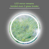 SmartShine Contemporary LED Dimmable Round Anti-Fog Backlit Bathroom Vanity Mirror-镜子-Parc Decor