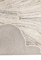 Snow Bloom Beige Hand Tufted 5x7 Wool Area Rug