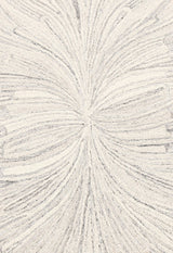 Snow Bloom Beige Hand Tufted 5x7 Wool Area Rug