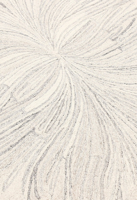Snow Bloom Beige Hand Tufted 5x7 Wool Area Rug