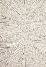 Snow Bloom Beige Hand Tufted 5x7 Wool Area Rug