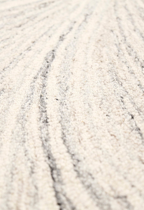 Snow Bloom Beige Hand Tufted 5x7 Wool Area Rug