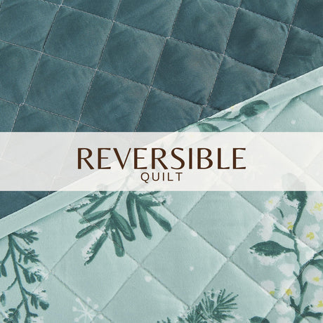 Snowy Botanical Quilt Set - Mariela Collection