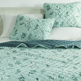 Snowy Botanical Quilt Set - Mariela Collection-Quilts & Comforters-Parc Decor