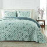 Snowy Botanical Quilt Set - Mariela Collection-Quilts & Comforters-Parc Decor