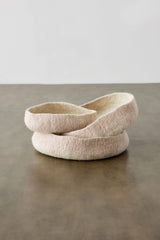 Soft Stone Hand Felted Nesting Bowls-Baskets & Vessels-Parc Decor
