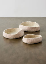 Soft Stone Hand Felted Nesting Bowls-Baskets & Vessels-Parc Decor