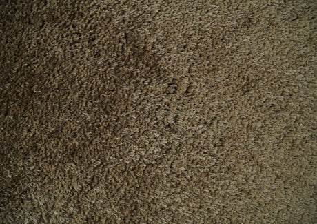 Solid 3x5, 4X6 and 5x7 Hand Woven Shag Brown Soft Viscose Area Rug