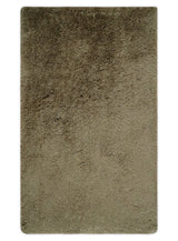 Solid 3x5, 4X6 and 5x7 Hand Woven Shag Brown Soft Viscose Area Rug