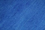 Solid Blue Woolen Hand Tufted contemporary Wool Rug
