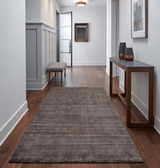 Solid Brown Scandinavian 5x7 Blended Wool Flatwoven Area Rug