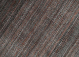 Solid Brown Scandinavian 5x7 Blended Wool Flatwoven Area Rug