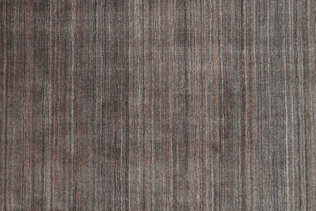 Solid Brown Scandinavian 5x7 Blended Wool Flatwoven Area Rug