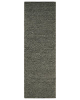 Solid Charcoal Gray Wool Blend Felted Chunky Hand Woven Area Rug