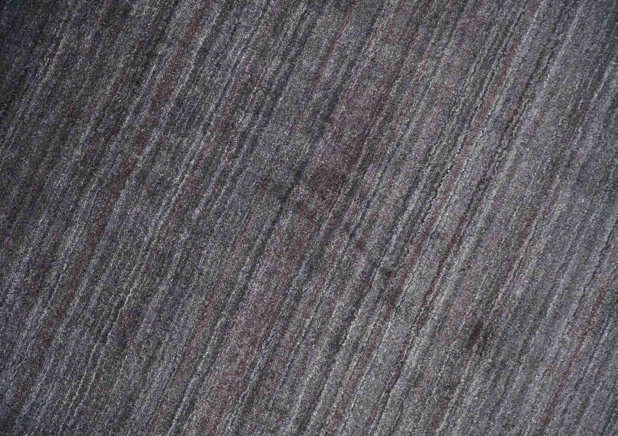 Solid Charcoal Scandinavian 5x7 Blended Wool Flatwoven Area Rug