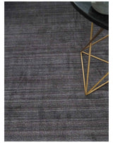 Solid Charcoal Scandinavian 5x7 Blended Wool Flatwoven Area Rug