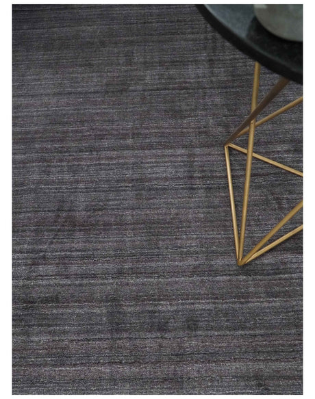 Solid Charcoal Scandinavian 5x7 Blended Wool Flatwoven Area Rug