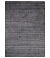 Solid Charcoal Scandinavian 5x7 Blended Wool Flatwoven Area Rug, Dinning, Kids Rug | HL14-Area Rug-Parc Decor