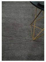 Solid Charcoal Woolen Hand Tufted contemporary area Rug