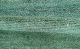 Solid Green Hand knotted Contemporary Custom Made wool Area Rug