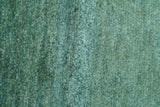 Solid Green Hand knotted Contemporary Custom Made wool Area Rug