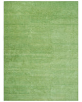 Solid Green Woolen Hand Tufted contemporary area Rug