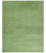 Solid Green Woolen Hand Tufted contemporary area Rug