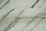 Solid Ivory and brown Woolen Chunky and Soft Berber Area Rug