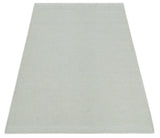 Solid Ivory White Hand made Dari Multi size 5x8, 5x7 and 8x11 Area Rug, Layering, Kids Rug | SOL7