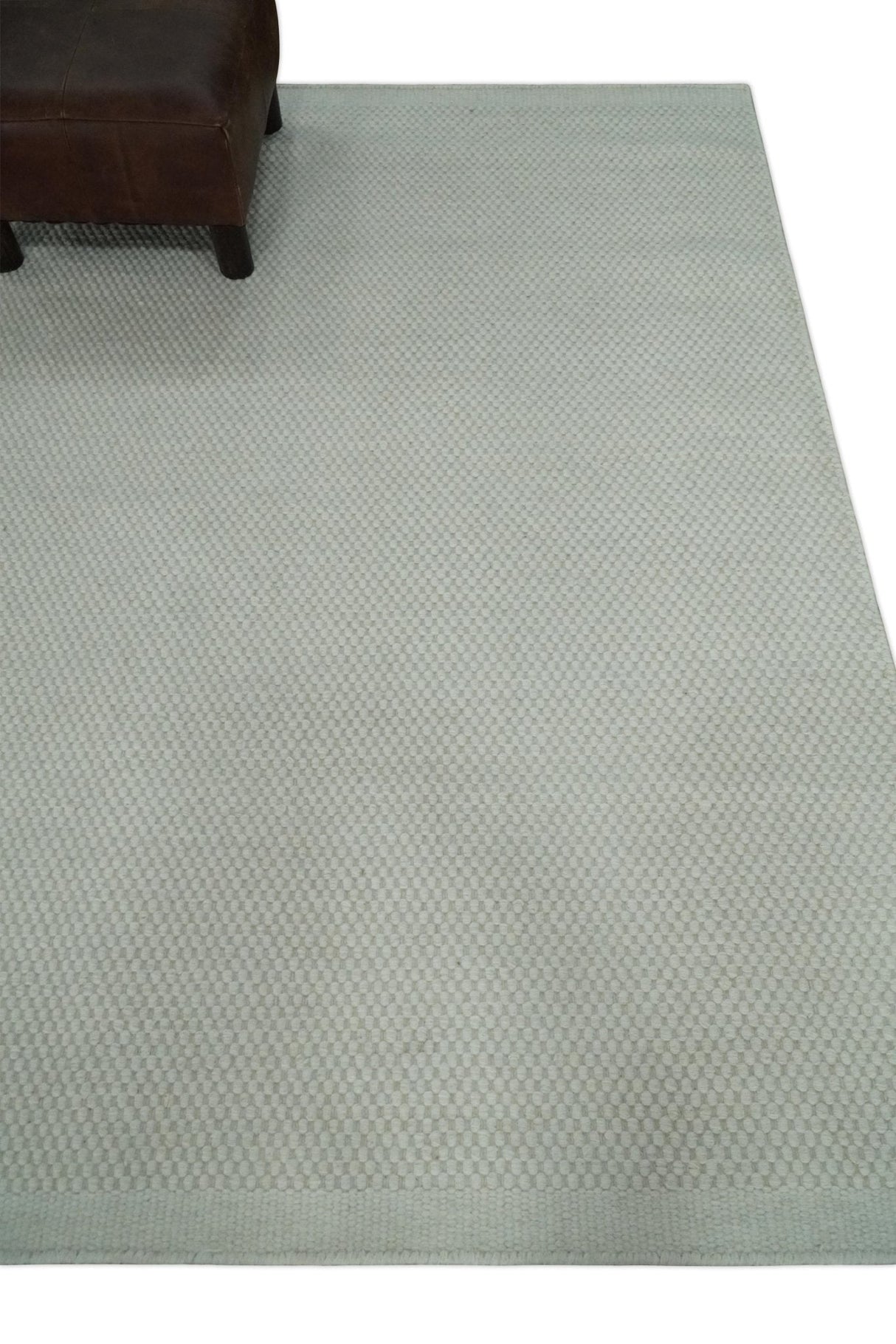 Solid Ivory White Hand made Dari Multi size 5x8, 5x7 and 8x11 Area Rug, Layering, Kids Rug | SOL7