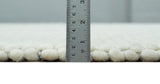 Solid Ivory Wool Felted Chunky Hand Woven Contemporary Area Rug