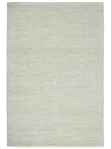 Solid Ivory Wool Felted Chunky Hand Woven Contemporary Area Rug