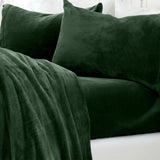 Solid Jewel-Toned Plush Sheet - Velvet Luxe Collection