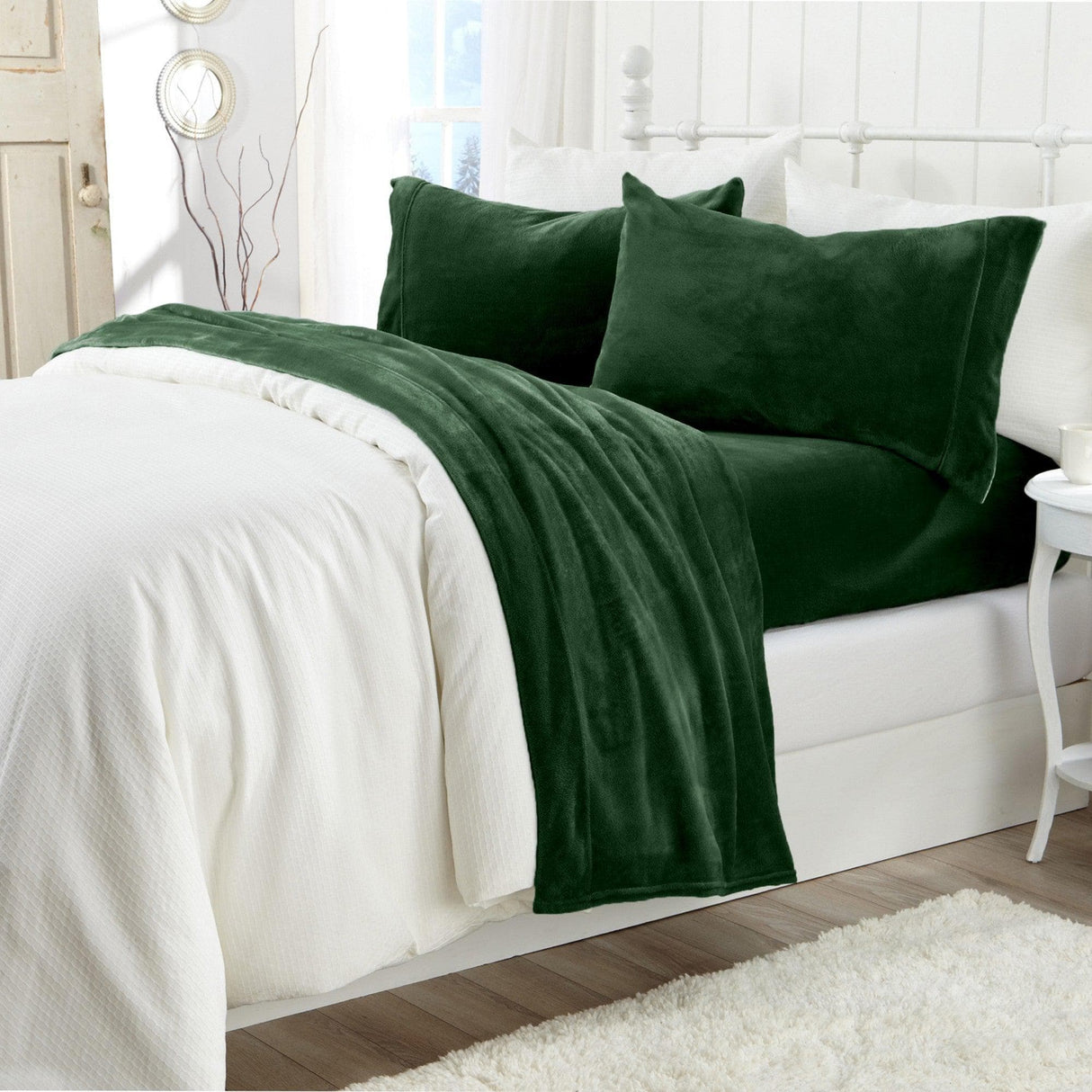 Solid Jewel-Toned Plush Sheet - Velvet Luxe Collection