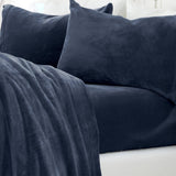 Solid Jewel-Toned Plush Sheet - Velvet Luxe Collection